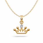 Load image into Gallery viewer, Princess Crown Pendant - 18Kt Gold vermeil
