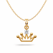 Princess Crown Pendant - 18Kt Gold vermeil