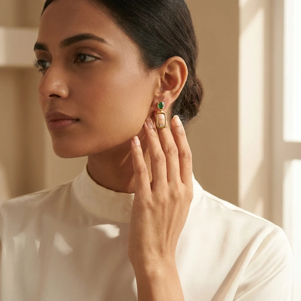 The Aura Link Drop Earring-18Kt Gold Vermeil