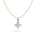 Load image into Gallery viewer, Flower Diamond Cluster Pendant - 18Kt Gold vermeil
