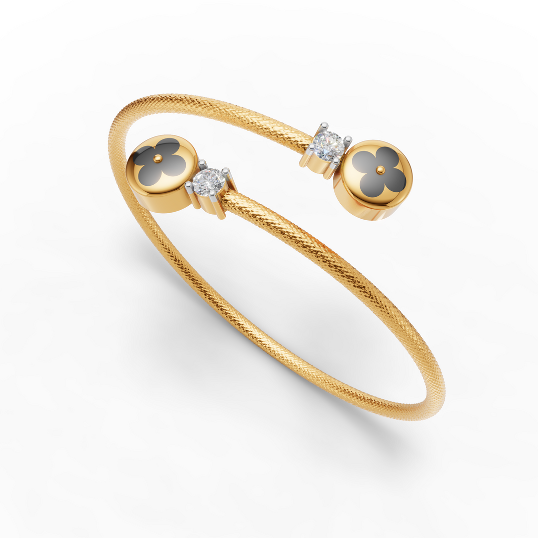 Duo Petal Pop Bracelet - 18Kt Gold vermeil