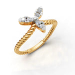 Load image into Gallery viewer, Rope Blossom Ring - 18Kt Gold vermeil
