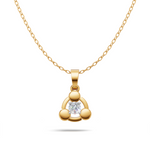 Load image into Gallery viewer, Floating Diamond Solitaire Pendant - 18Kt Gold vermeil
