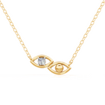 Load image into Gallery viewer, Evil Eye Diamond Pendant - 18kt Gold vermeil
