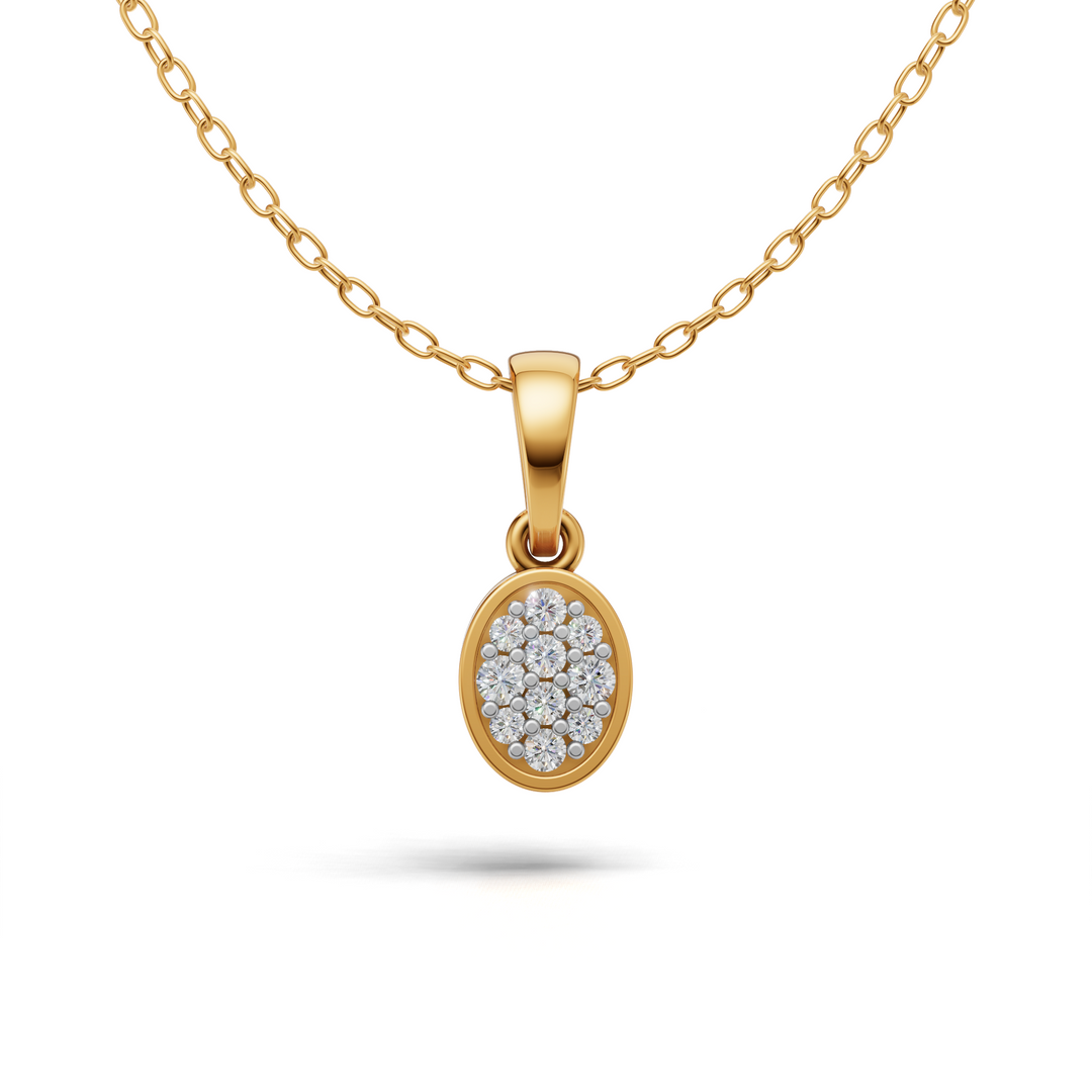 Stardust Swirl Pendant - 18Kt Gold vermeil