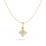 Load image into Gallery viewer, Beaded Edge Diamond Solitaire Pendant - 18Kt Gold vermeil
