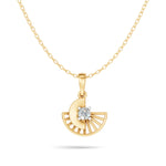 Load image into Gallery viewer, Diamond Sunburst Pendant - 18Kt Gold vermeil
