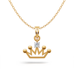 Load image into Gallery viewer, Princess Crown Pendant - 18Kt Gold vermeil
