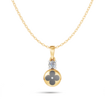 Load image into Gallery viewer, Luck &amp; Sparkle Diamond Pendant - 18Kt Gold vermeil
