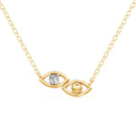 Load image into Gallery viewer, Evil Eye Diamond Pendant - 18kt Gold vermeil
