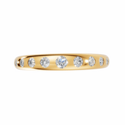 Pebble Diamond Ring - 18Kt Gold Vermeil