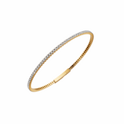 Tennis Bangle Bracelet - 18Kt Gold Vermeil & Rose Gold Vermeil