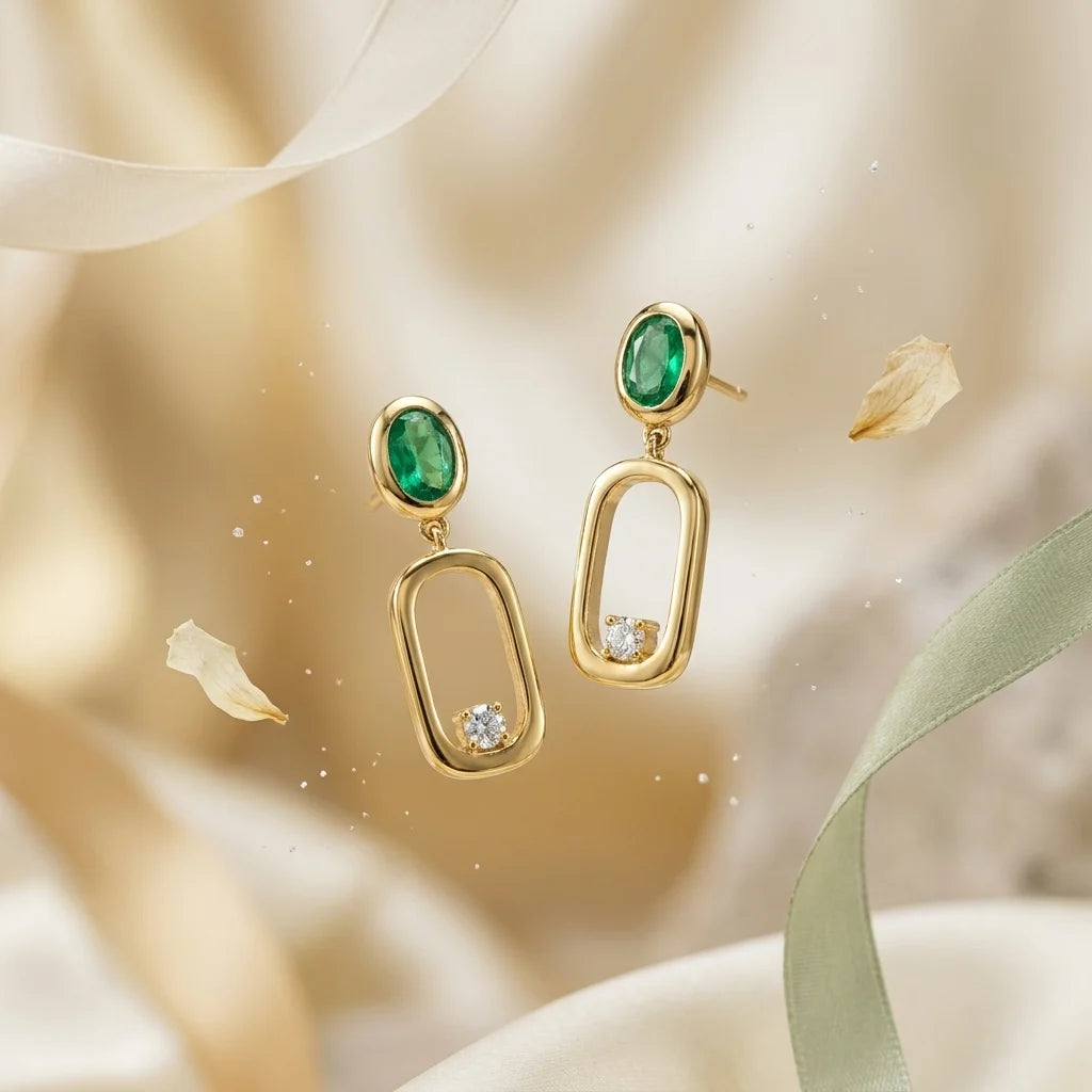 The Aura Link Drop Earring-18Kt Gold Vermeil