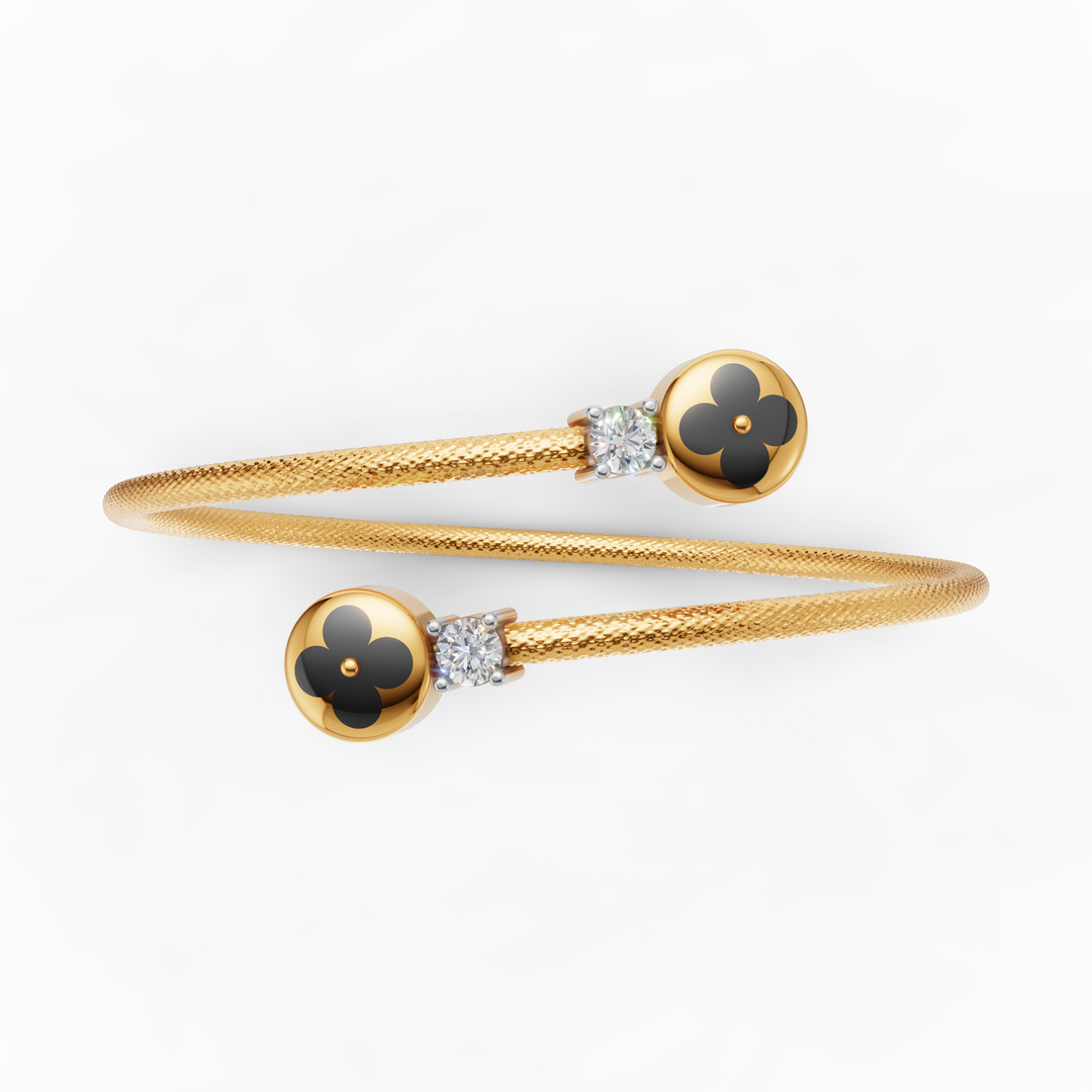 Duo Petal Pop Bracelet - 18Kt Gold vermeil