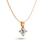 Load image into Gallery viewer, Flower Diamond Cluster Pendant - 18Kt Gold vermeil
