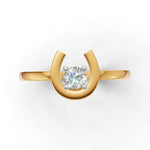 Load image into Gallery viewer, Lucky Solitaire Ring - 18Kt Gold vermeil
