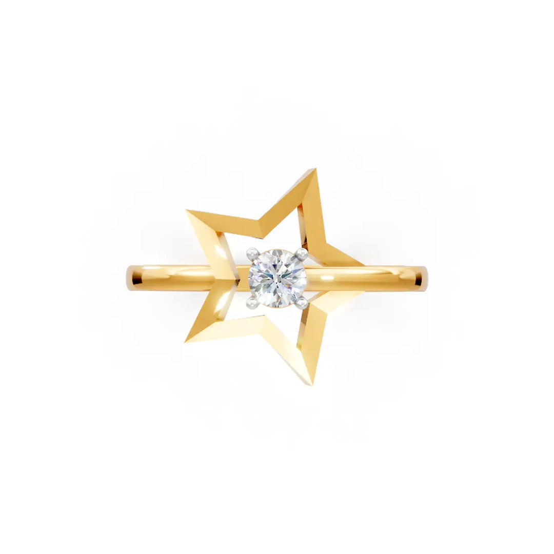 Wish Upon A Star Ring - 18Kt Gold vermeil