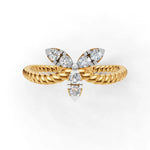 Load image into Gallery viewer, Rope Blossom Ring - 18Kt Gold vermeil
