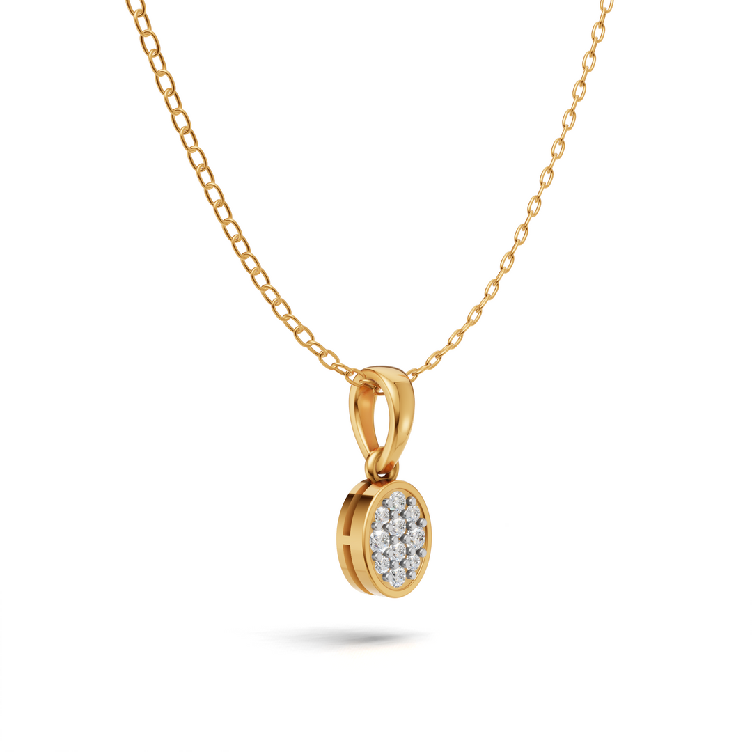 Stardust Swirl Pendant - 18Kt Gold vermeil