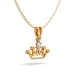 Load image into Gallery viewer, Princess Crown Pendant - 18Kt Gold vermeil
