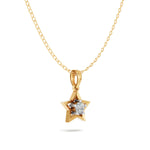 Load image into Gallery viewer, Open Star Diamond Pendant - 18Kt Gold vermeil
