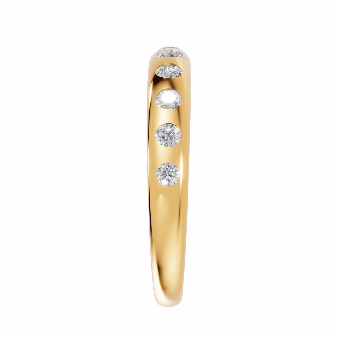 Pebble Diamond Ring - 18Kt Gold Vermeil