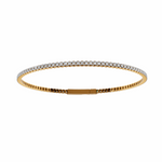 Load image into Gallery viewer, Tennis Bangle Bracelet - 18Kt Gold Vermeil &amp; Rose Gold Vermeil
