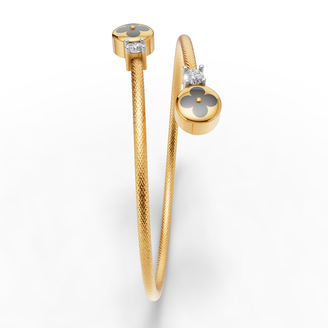 Duo Petal Pop Bracelet - 18Kt Gold vermeil