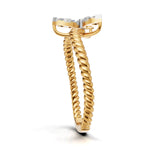 Load image into Gallery viewer, Rope Blossom Ring - 18Kt Gold vermeil
