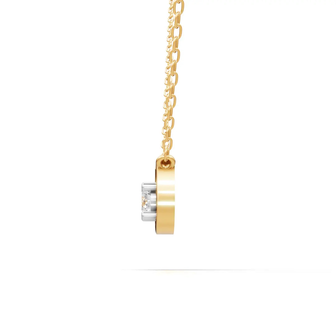 Good Luck Diamond Pendant - 18Kt Gold vermeil