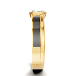Load image into Gallery viewer, Onyx Solitaire Ring - 18Kt Gold vermeil
