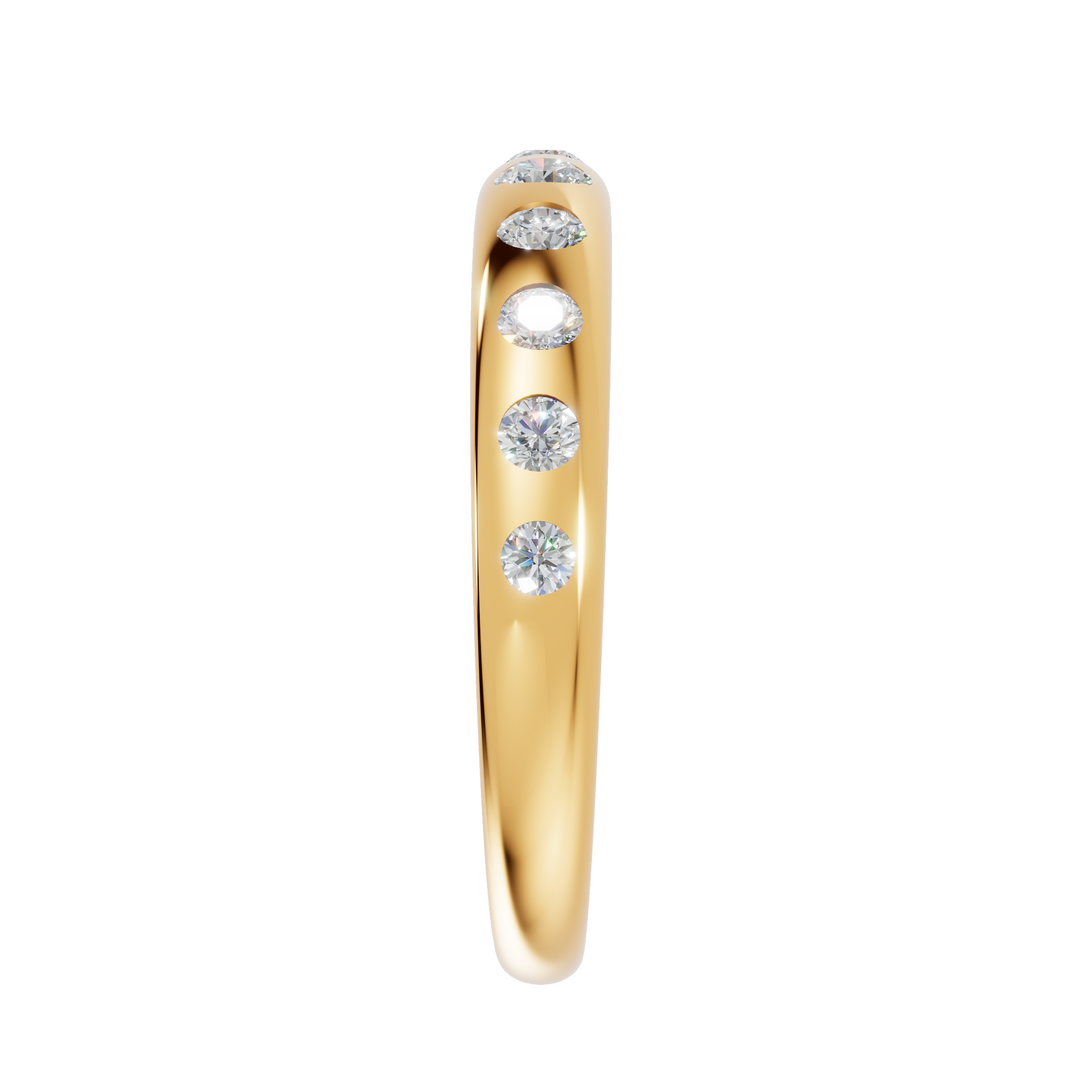 Pebble Diamond Ring - 18Kt Gold Vermeil