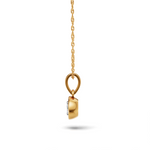 Load image into Gallery viewer, Bezel Set Diamond Solitaire Pendant - 18Kt Gold vermeil
