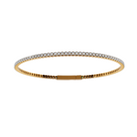 Load image into Gallery viewer, Tennis Bangle Bracelet - 18Kt Gold Vermeil &amp; Rose Gold Vermeil
