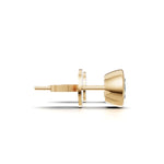 Load image into Gallery viewer, Bezel Set Diamond Solitaire Earring - 18Kt Gold vermeil
