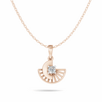 Load image into Gallery viewer, Diamond Sunburst Pendant(without chain) - 18Kt Rose Gold vermeil
