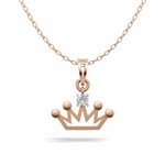 Load image into Gallery viewer, Princess Crown Pendant(without chain) - 18Kt Rose Gold vermeil

