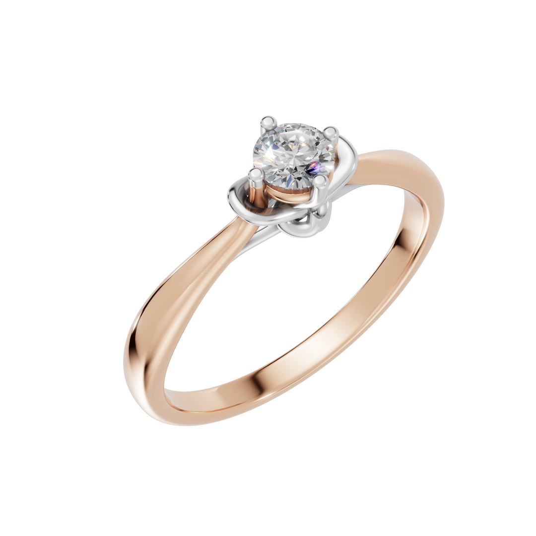Floral Embrace Ring - 18Kt Rose Gold Vermeil