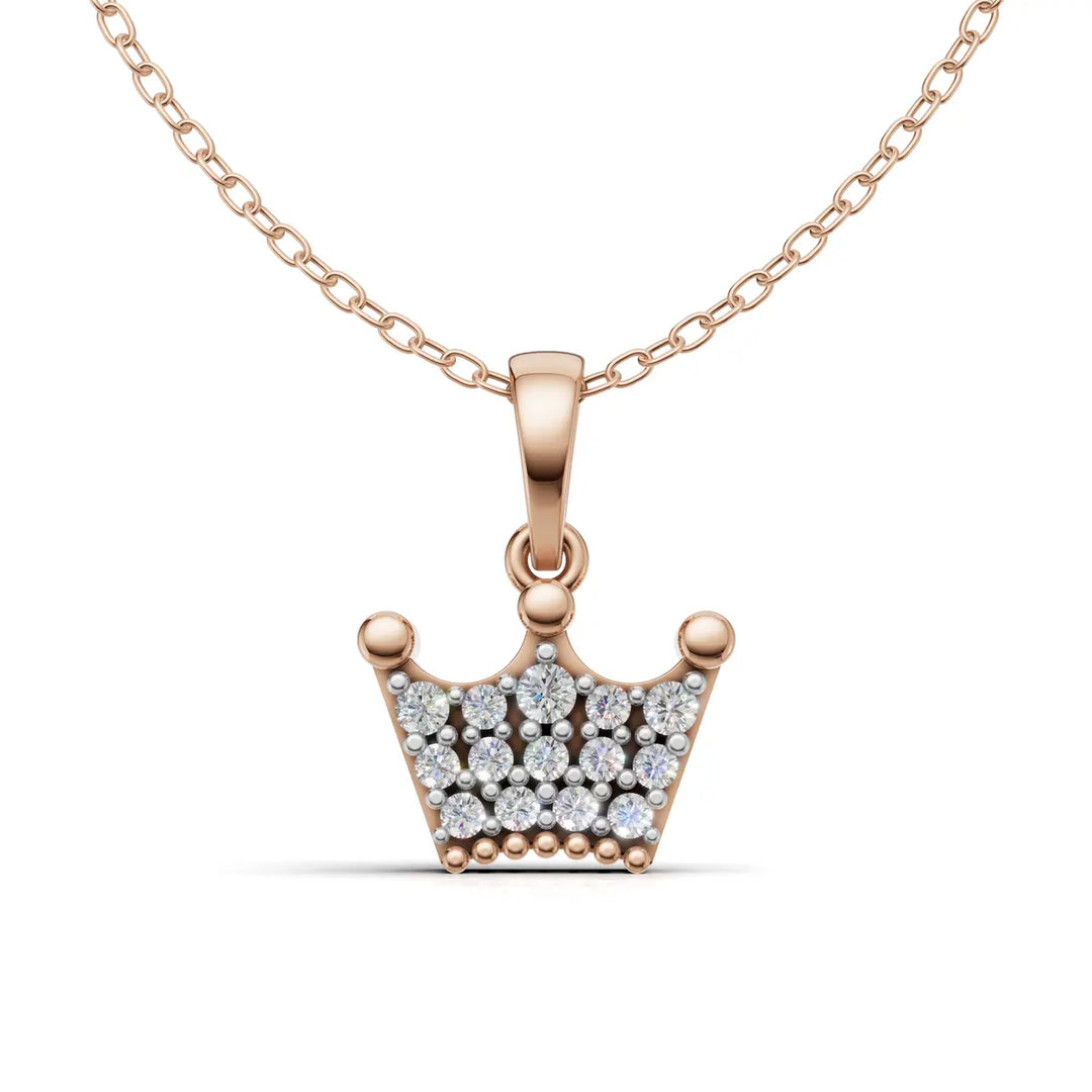 Queen's Pendant(without Chain) - 18Kt Rose Gold vermeil