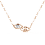 Load image into Gallery viewer, Evil Eye Diamond Pendant(without chain) - 18kt Rose Gold vermeil
