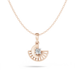 Load image into Gallery viewer, Diamond Sunburst Pendant(without chain) - 18Kt Rose Gold vermeil
