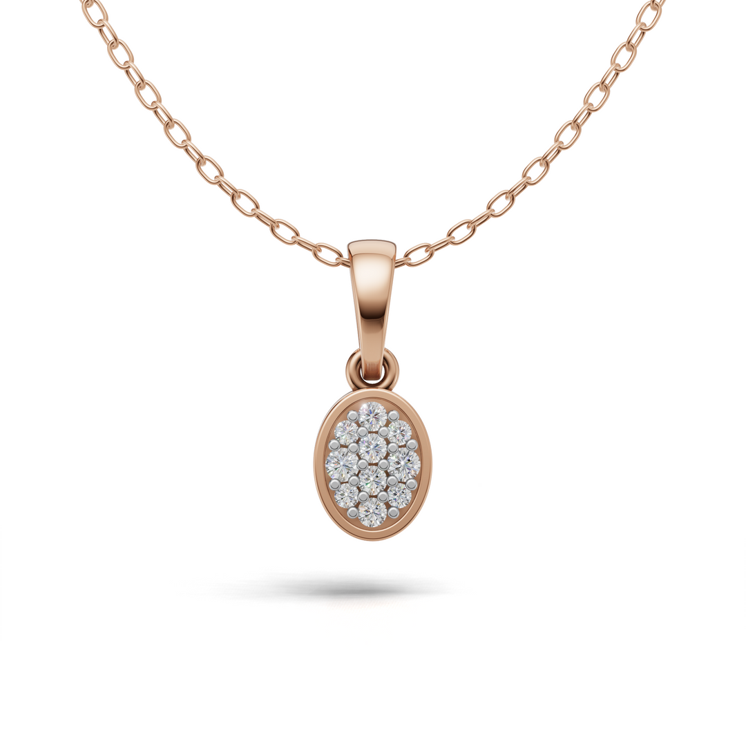 Stardust Swirl Pendant(without chain) - 18Kt Rose Gold vermeil