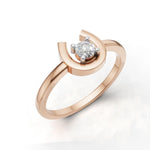 Load image into Gallery viewer, Lucky Solitaire Ring - 18Kt Rose Gold vermeil
