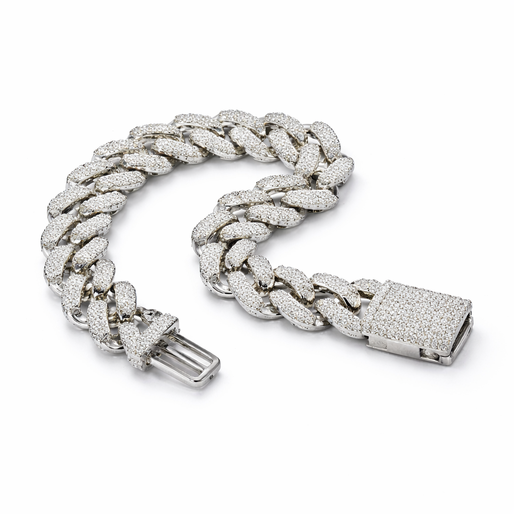 Unisex Diamond cuban bracelet