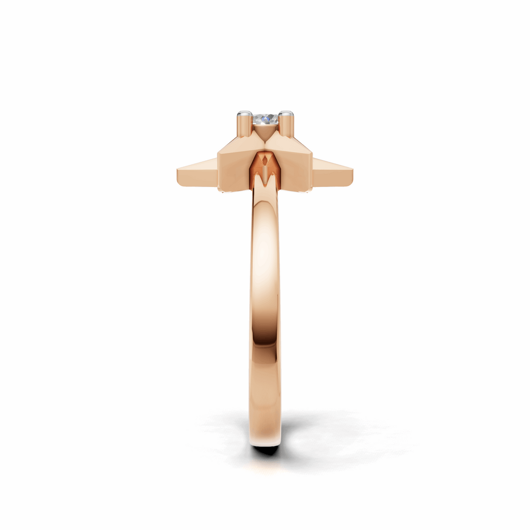 Sun Star Ring - 18Kt Rose Gold vermeil