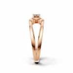 Load image into Gallery viewer, Criss-Cross Shank Diamond Solitaire Ring - 18Kt Rose Gold vermeil
