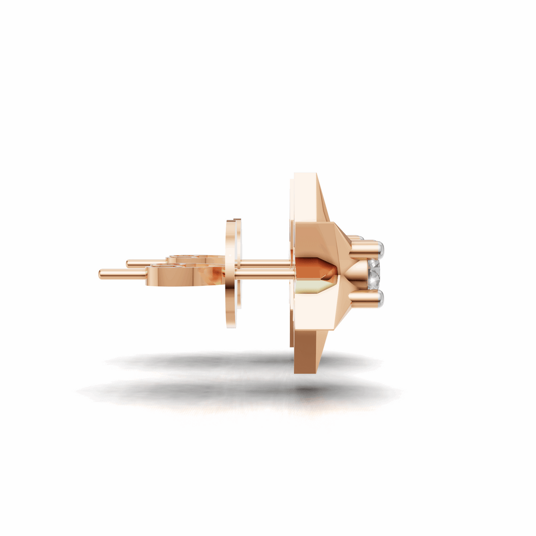 Sun Star Earring - 18Kt Rose Gold vermeil