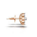 Load image into Gallery viewer, Flower Diamond Cluster Earring - 18Kt Rose Gold vermeil
