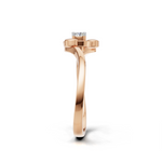 Load image into Gallery viewer, Floating Diamond Solitaire Ring - 18Kt Rose Gold vermeil
