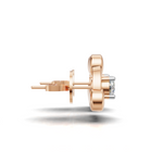 Load image into Gallery viewer, Floating Diamond Solitaire Earring - 18Kt Rose Gold vermeil
